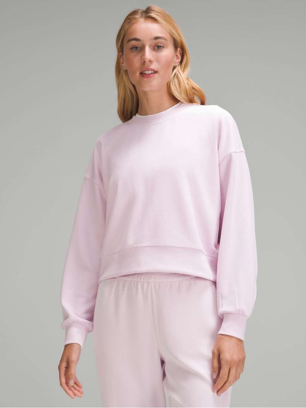 Lululemon Ribbed Softstream Perfectly Oversized Cropped Crew